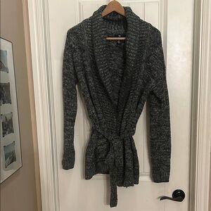 GAP Charcoal gray M tie knot Cardigan